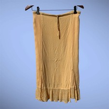 Kaaku Midi Skirt Embroidered Boho Hippie Fairy One Size Peach Cottage Whimsy