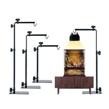 Reptile Lamp Stand, Adjustable 15.5-35 Inch Floor Light Holder for Heat Lamp ...