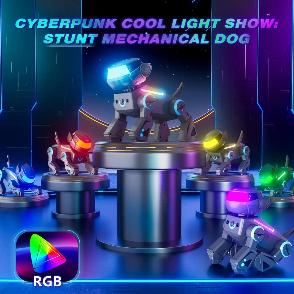 VATOS Remote Control Robot Dog for Kids,Smart Programmable Robotic Dog -LED Eyes - Image 4 of 4