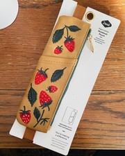 Elena  s Berries Embroidered Notebook Pouch Denik New With Tags