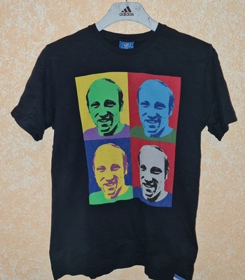 Hamburger SV HSV Uwe Seeler legend T-shirt size S black with colorful print football