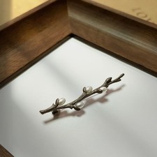 Tree Branch Pearl Brooch Pin for Women Cardigan Shawl Collar Clip Accessory