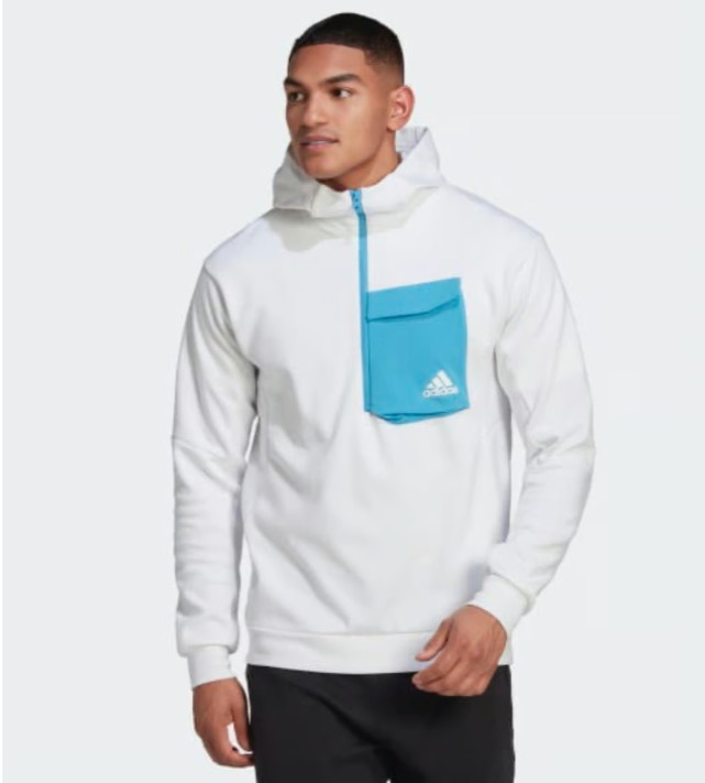 ТОЛСТОВКА ADIDAS DESIGNED FOR GAMEDAY С КАПЮШОНОМ - РАЗМЕР МУЖСКОЙ M - БЕЛЫЙ 13290₽