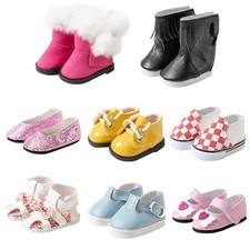 8 Pairs Doll Shoes Fit 14.5 inch American Doll Wellie Wishers Doll Including ...