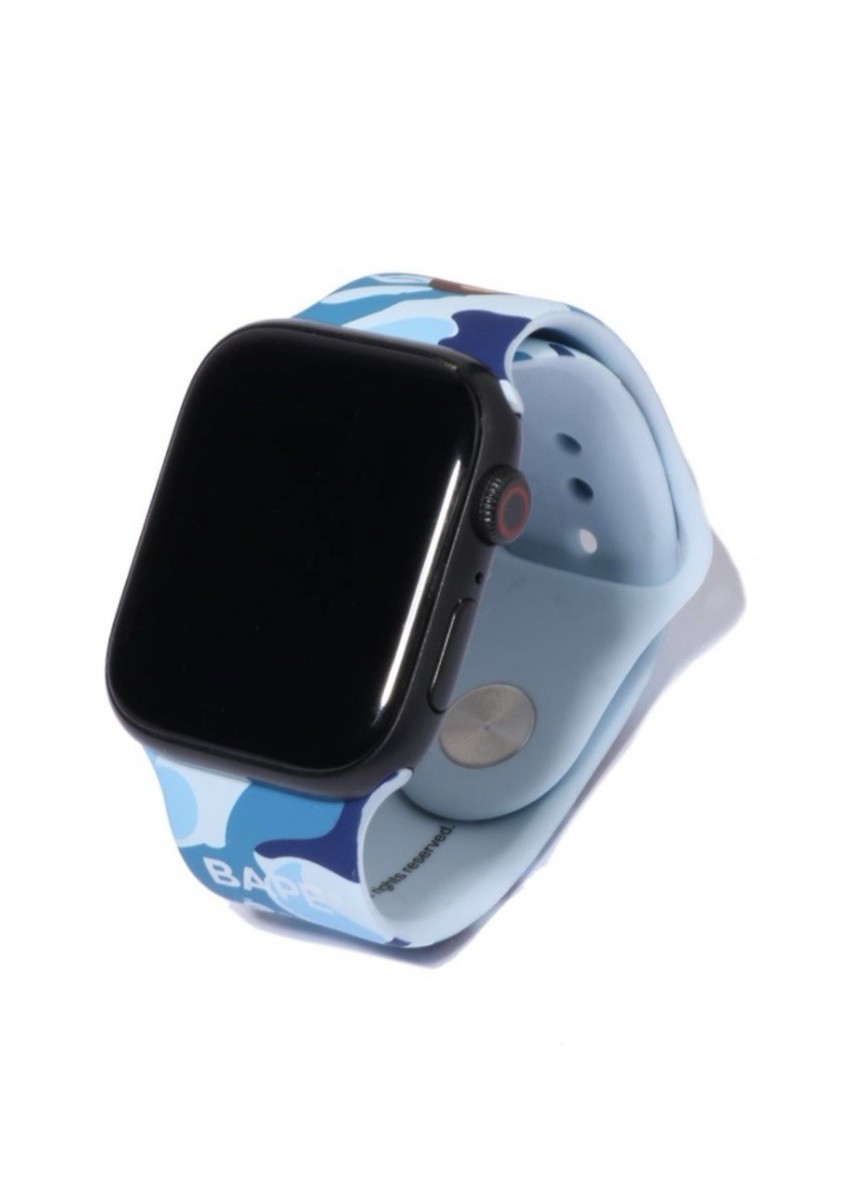 Authentic A Bathing Ape Bape ABC Camo Apple Watch Band Blue M 42mm