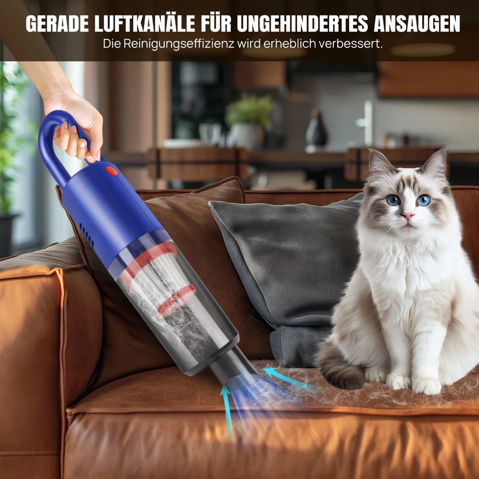 Handstaubsauger Kabellos Staubsauger 4800W Nass&Trocken Akku Für Auto Büro Haus - Bild 2 von 4