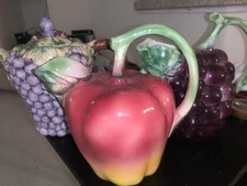 MAJOLICA-COLLECTION FROM ITALY & PORTUGAL -THREE PERFECT GREAT PITCHERS -SIGNED