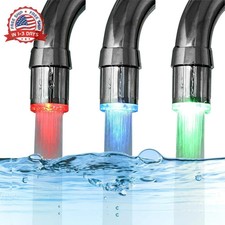 3-Color Temperature Sensitive Gradient LED Water Faucet Light - Color Changing F