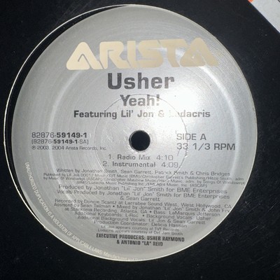 USHER - Yeah! - 2004 USA 4-Track 12'' Vinyl Arista Promo Lil Jon / Ludacris