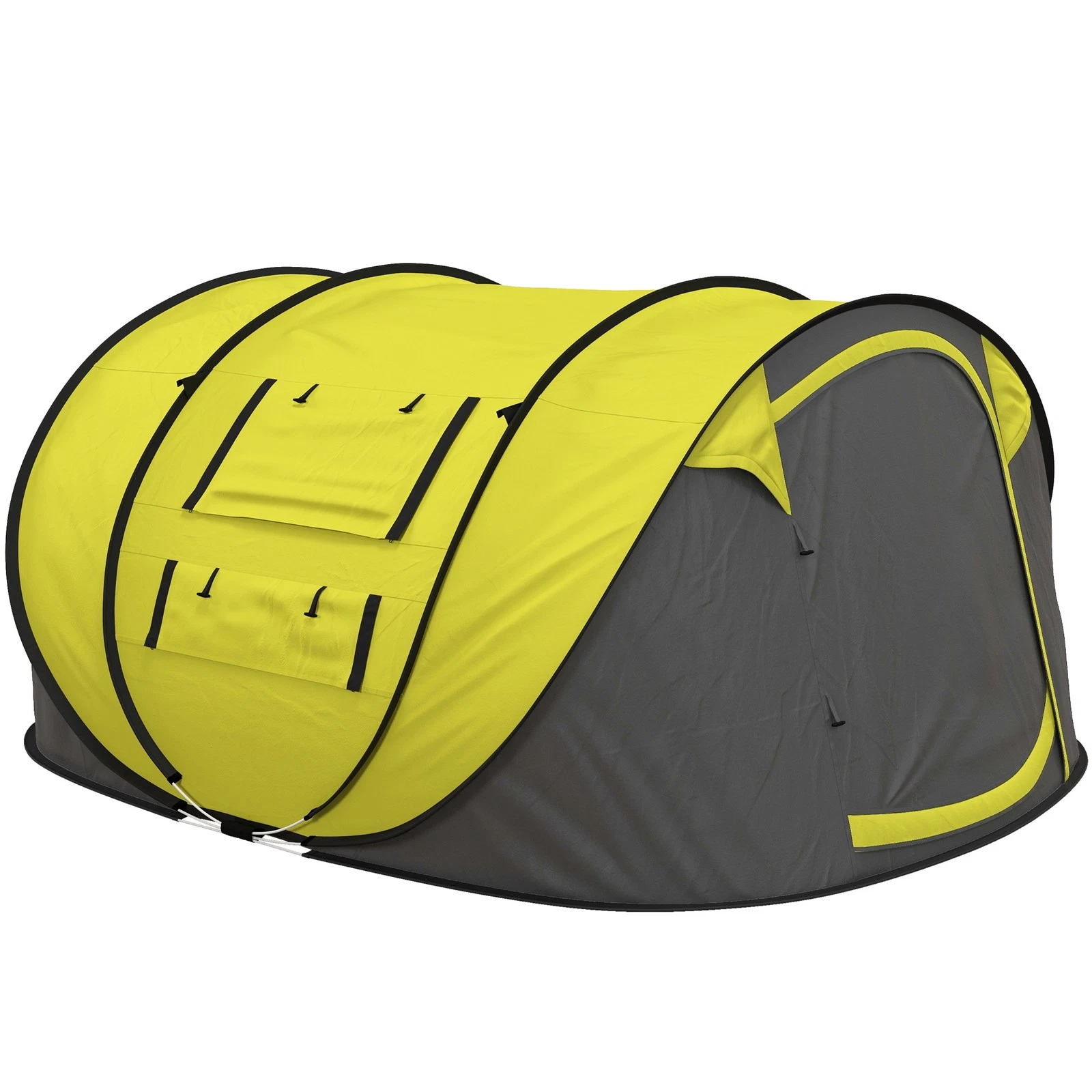 Outsunny Camping Tent Dome Pop-up Tent with Windows for 4 Person Yellow
Opens in a new window or tab