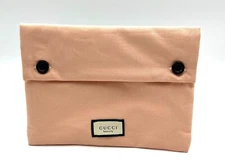 New! Gucci Flora Beauty  Bag Pouch Clutch with 2 Closure  Buttons ~ Pink