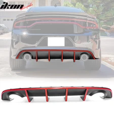 Fits 15-23 Dodge Charger SRT OE Style Rear Diffuser with Red Reflective Tape