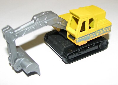 Matchbox 1980 Yellow Black Excavator Construction Moving Parts X