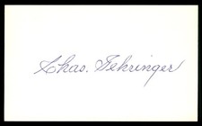 Charles Gehringer Baseball Index Card Signed Auto Autograph (no COA) *g3