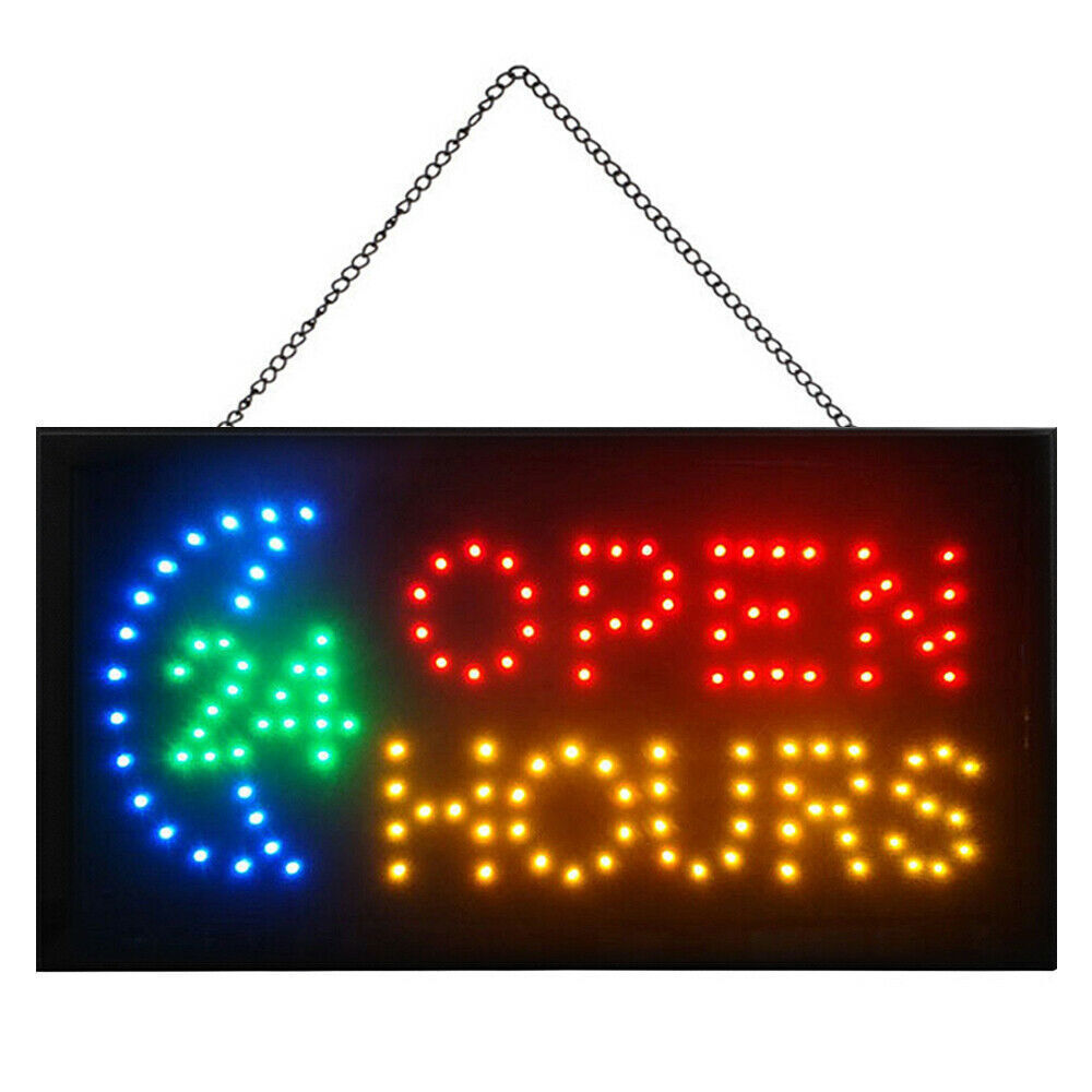 Bright LED Neon Light OPEN Signs Business Sign Animated