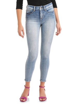 Time and Tru Women's Core Blue Denim Skinny Jeans Size 14