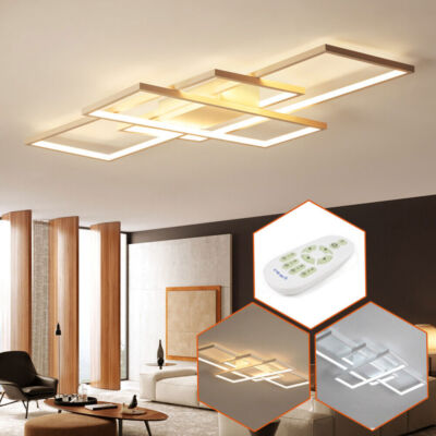 Modern Acrylic LED Ceiling Light Living Room Dimmable Chandelier Lamp Fixture