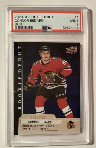 Connor Bedard [Blue] #1 2023 Upper Deck Rookie Debut card