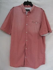 Buffalo By David Bitton XL Sunwashed Rouge Balmy Button-Front New Mens Shirt