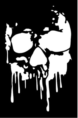 SKULL Stencil Template Walls Signs T-Shirts Tattoo Sz 11.5'' x 7.5''