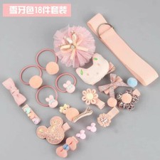 18PCS Mini Hair Bow Grosgrain Elastic Hair Ties Hair Accessories Ribbon