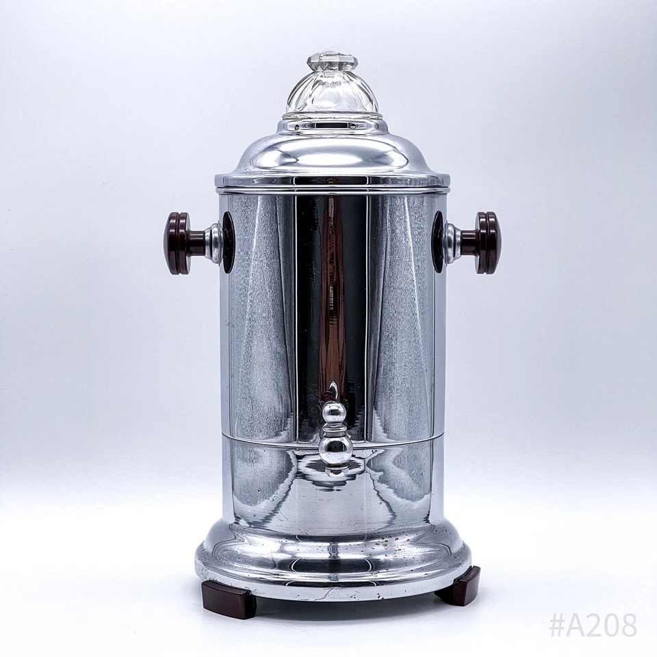 Art Déco ABC Samowar Macchina da Caffè Del Te Con Cavo di Collegamento 220V 700W - Immagine 3 di 4