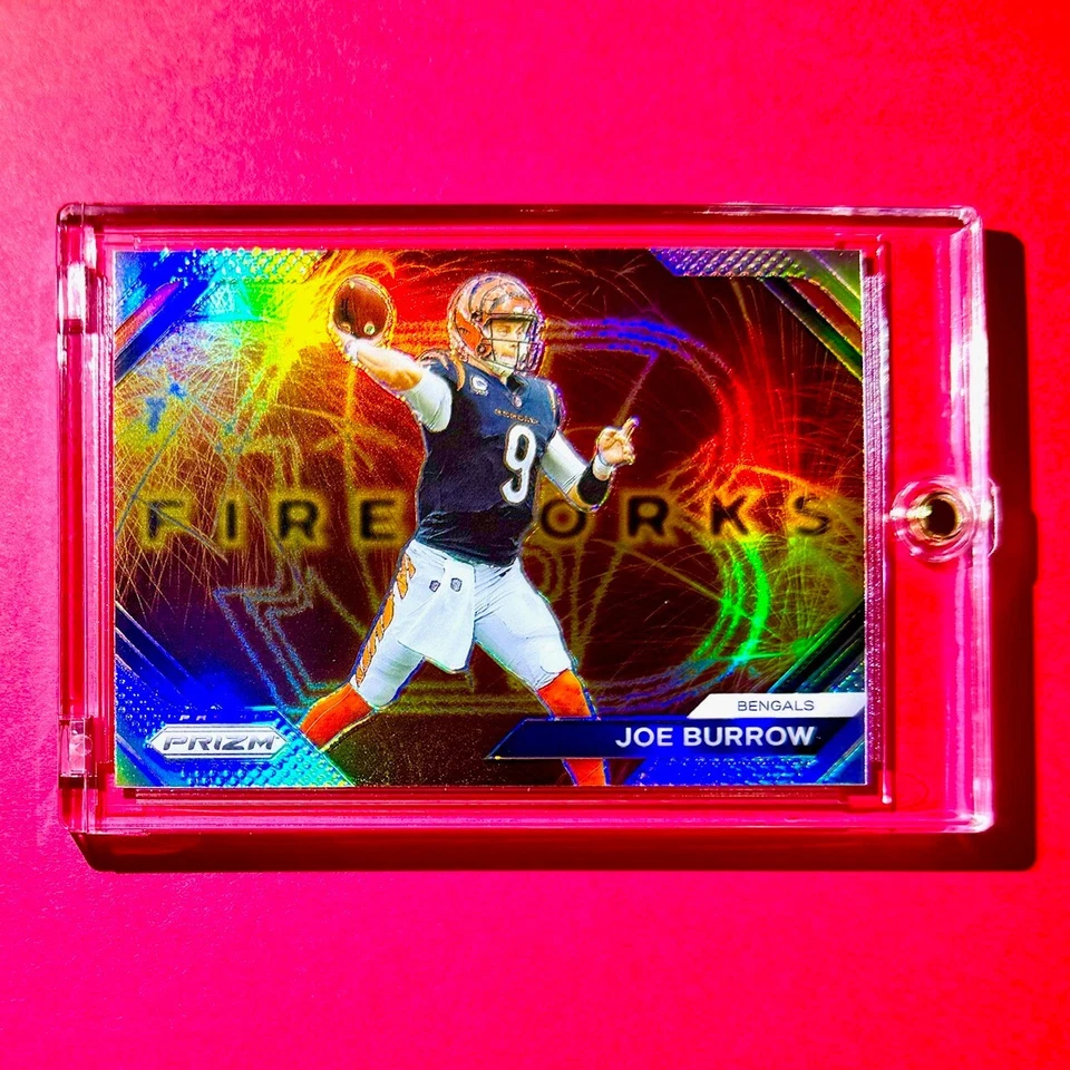 Joe Burrow RARE SILVER REFRACTOR PANINI PRIZM FIREWORKS SP INSERT CARD - MINT! - Image 4 of 4