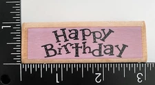Studio G Dot Happy Birthday Wood Mounted Rubber Stamp