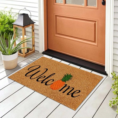 Pineapple Letter Printed Door Mat Non Slip Dirty Door Carpet Entrance Front Mat - Picture 12 of 24