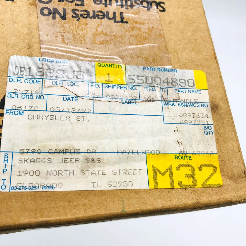 Mopar 55004890 Tailgate Handle OEM NOS 1981-86 Jeep Comanche Chrome Foto 3 de 4