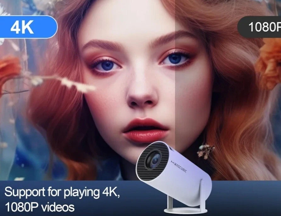 Magcubic HY300 Pro 4K Projector, Dual WiFi6 BT5.0, Home Theater System - USA - Image 2 of 4