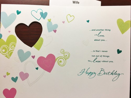 WIFE BIRTHDAY Card w/LOVE, "Happy Birthday My Love" 16 Choices Hallmark 90 - Picture 18 of 54