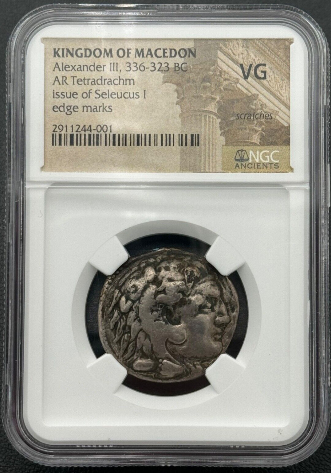 Alexander III, 336-323 BC Kingdom of Macedon AR Tetradrachm NGC VG, Seleucus I