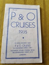 " Viceroy of India" 1935 Cruise info Booklet P&O Lines