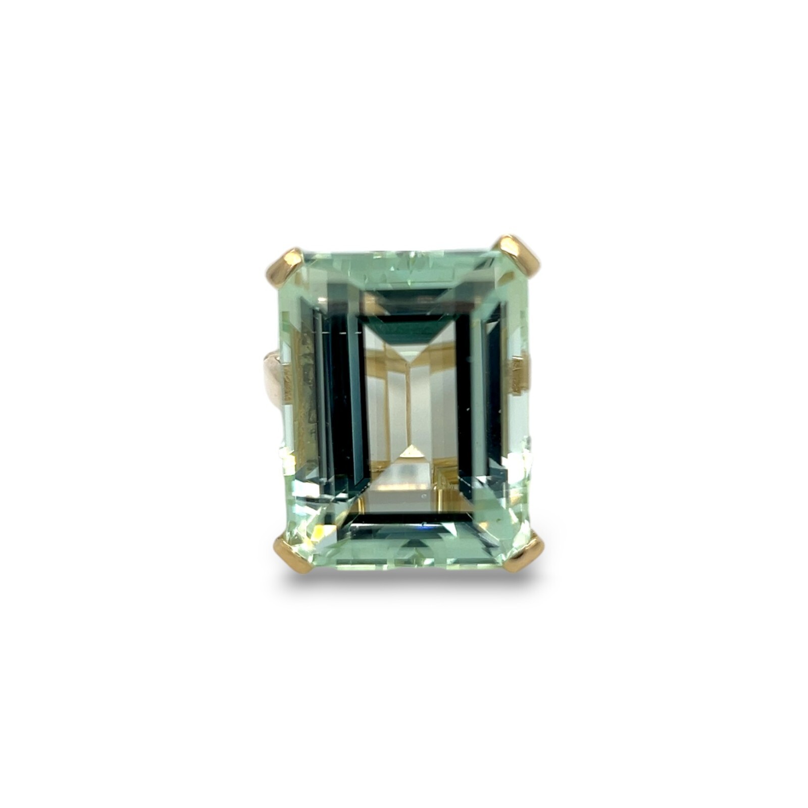 Prasiolite (Green Amethyst) Statement Ring (Estat… - image 2
