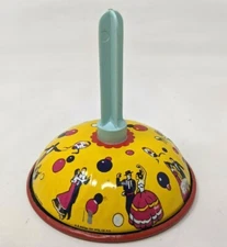 VTG US Metal Toy New Years Eve Party Tin Litho Dancing Bell Noisemaker KP21