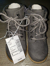 BABY GIRLS SIZE 5 NEW NWT GRAY BOOTS CHILDRENS PLACE MSRP 36.95 silver laces NEW