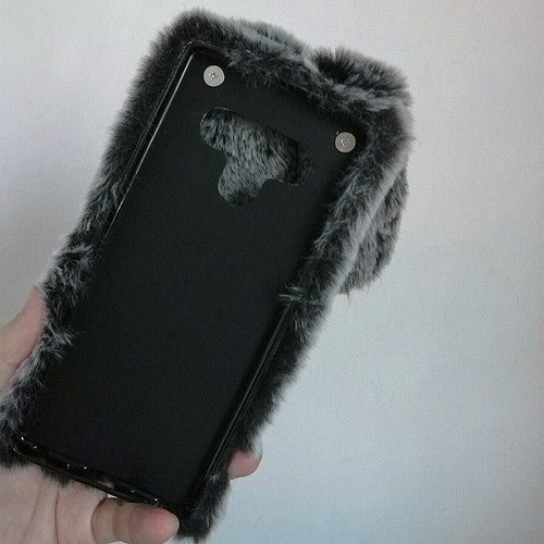 For Google Samsung Soft Phone Case Cute Bunny Rabbit Fur Plush Fuzzy Fluffy Skin - 第 8/23 張圖片