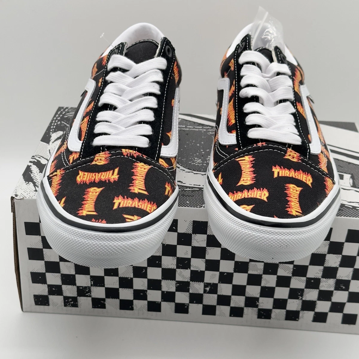 VANS Old Skool Thrasher Black Multi Sneaker Shoes Sz 9 Mens New