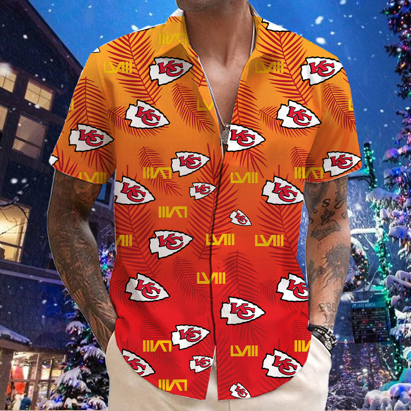 Kansas City football team chiefs hawaiian shirt, champs, 2024 team aparel