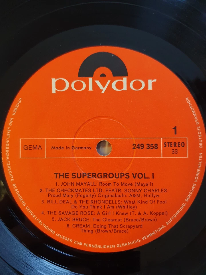 Super Groups Vol. 1, Vinyl, LP von 1969, Polydor – 249 358 - Bild 3 von 4