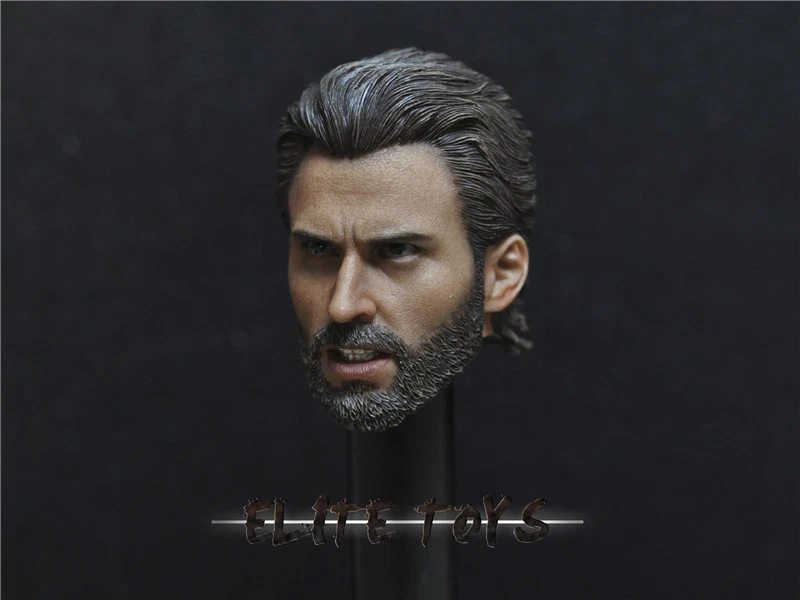 Figura masculina 1/6 cabeza esculpida Capitán América Steve para 12" Hot Toys Phicen COO Foto 2 de 4