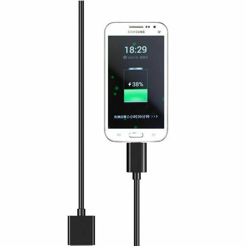 Cable de datos de sincronización de carga micro USB plomo para Samsung Galaxy S3 S4 S5 S6 S7 negro Foto 2 de 3