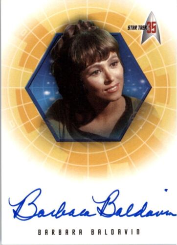 2001 Star Trek 35° Anniversario cartolina autografi #A26 Barbara Baldavin - Foto 1 di 2