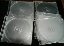 Lot Of 10 DVD/CD/Blu Ray Jewel Cases Clear Pre-Owned See Description