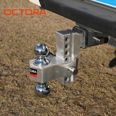 Adjustable Trailer Hitch Fits 2-Inch Receiver Heavy Duty Aluminum Tow ...