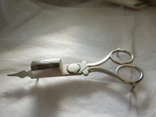 SOLID 13 STANDARD SILVER WICK TRIMMER CANDLE SNUFFER MAYBE GMUND GERMANY?