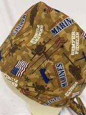 Men/Women Surgical Scrub Cap Marines Respect 100 Cotton