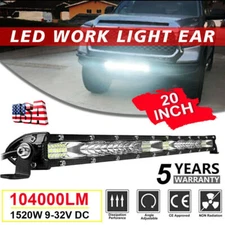 20"in 1520W LED Light Bar Flood Spot Combo For Jeep Offroad Driving Truck SUV