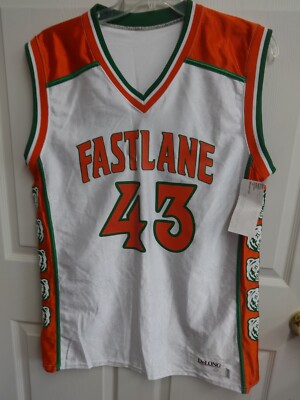NWT DeLong ''Fastlane'' # 43 Basketball Jersey Salesman Sample Women Large